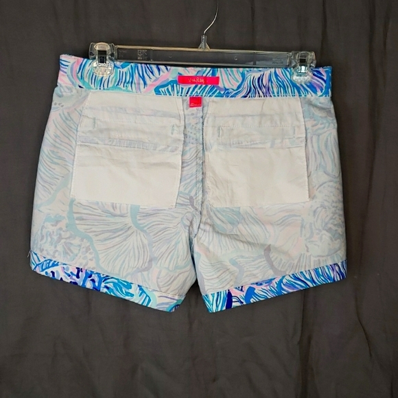 Lilly Pulitzer Kellar Stretch Shorts - Bermuda Blue Fishful Thinking - Picture 13 of 16